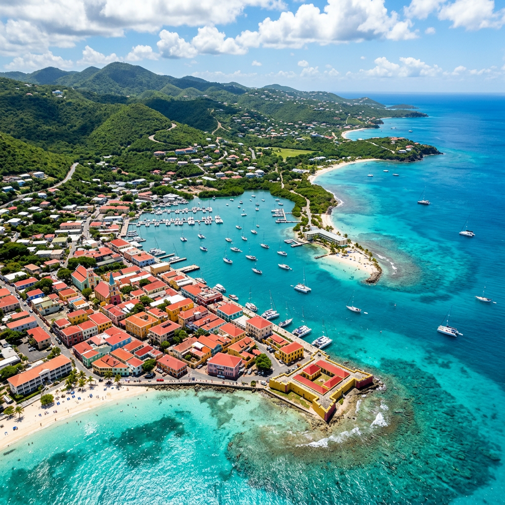 Aerial view of St Croix